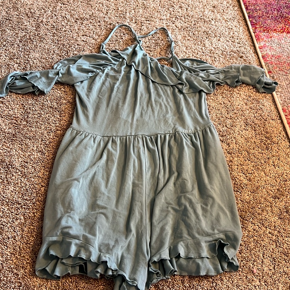 Blue American eagle romper